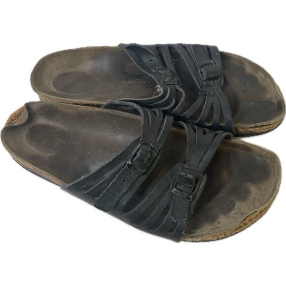 Birkenstock Women's Granada Black Birkibuc Sandal EU 40 US 9 - Picture 1 of 8